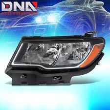 For 2017-2021 Jeep Compass OE Style Driver Left Side Headlight Lamp Black/Amber