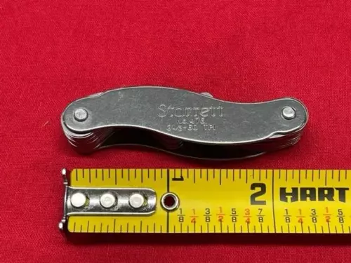 Starrett 476 Whitworth Standard Screw Pitch Gage 55 Deg Threads, 3-1/2-60 TPI