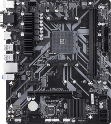 For Gigabyte B450M S2H Socket AM4 DDR4 1×M.2 4×SATA III Micro ATX Motherboard
