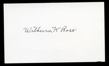 Wilburn K. Ross (d. 2017) signed autograph auto 3x5 index card WWII MOH W029