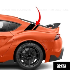 For Toyota Supra 2020-2024 Black Rear Stripes Graphic Decal - GLOSS Vinyl
