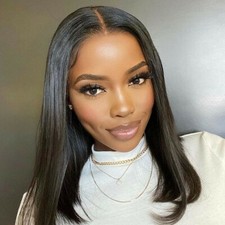 12 Inch 13X4 Lace Front Wigs 100% Remy Peruvian Human Hair Wigs with Baby Hair