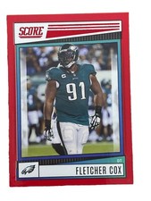 Excellent: 2022 SCORE Red Fletcher Cox Philadelphia Eagles Trading Card