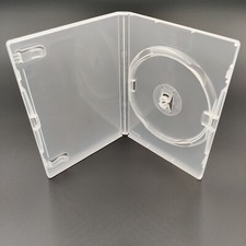 5 Genuine Clear Amaray Single DVD Cases 14mm Spine