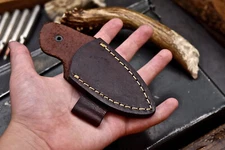 CFK Handmade HIGH QUALITY Brown Leather Right Hand Vertical Belt Knife Sheath A7