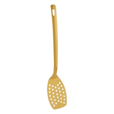 Reya Edelstahl Schlitz Wender Gold Finish Zuhause Küche Kochen Utensilien Werkzeug Neu