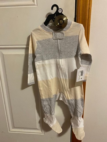 NEW SIZE 0-3 MONTH HONEST GENDER NEUTRAL ORGANIC COTTON SLEEP & PLAY ONE PIECE - Picture 9 of 10