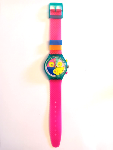 Swatch Chrono VARIANTE NOS Flash Arrow SCL100 1991 Vintage Orologio da polso - Foto 5 di 11