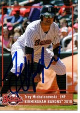 Trey Michalczewski 2018 Birmingham Barons Signed Card