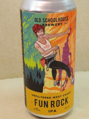 Craft BEER Empty Can ~ OLD SCHOOLHOUSE Brewing Fun Rock IPA ~ Winthrop, WA