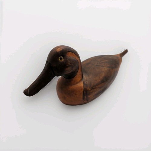 Vintage Hand Carved Wooden Duck Signed And Dated By Artist
