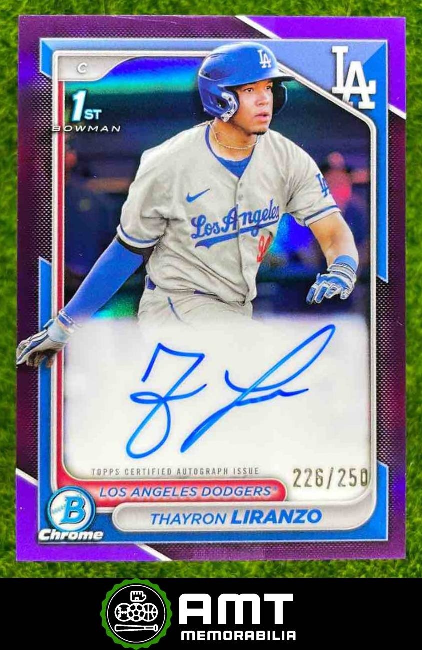 Thayron Liranzo 2024 Bowman Chrome 226/250 Prospect Auto Purple Dodgers #CPA-TL