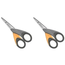 [2X] Westcott Ultra Smooth Ambidextrous Titanium Bonded Straight Scissors 5" G3R