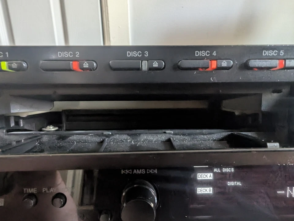 Sony RCD-W500C 5 CD Changer/Recorder Deck A Not Working Deck B Works, FOR PARTS  - Image 2 of 4