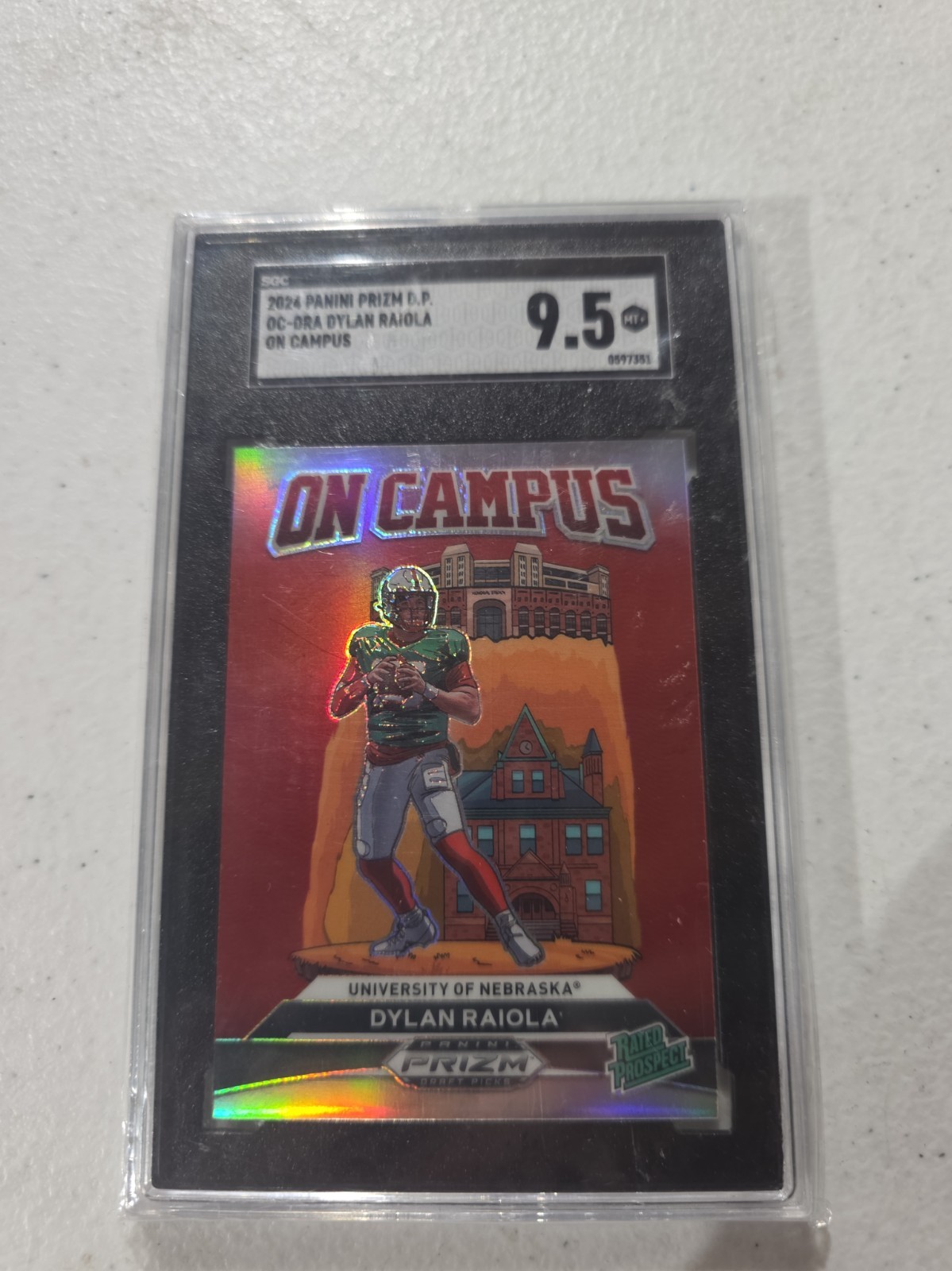 2024 Panini Prizm Draft Picks - On Campus Dylan Raiola SGC 9.5 ROOKIE NEBRASKA