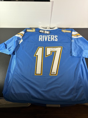 Maglia Philip Rivers firmata San Diego Chargers Reebok BECKETT BAS rara NFL - Foto 13 di 22