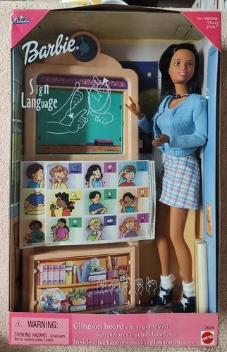 Vtg 1999 NIB Barbie Sign Language ASL NRFB New Sealed 26394 African American TRU