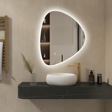 Image of Orion Bathroom Mirror Backlit Pebble Frameless LED