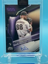 2026 Topps Chrome Black Carson Whisenhunt Incased Purple Refractor 04/75 Auto