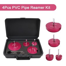 4Pcs PVC Pipe Reamer Plastic PVC Pipe Fitting Reamer Plumbing Tools Kit Fit