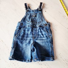Oshkosh B'Gosh Vestbak Overalls Shortalls 4T Denim Carpenter