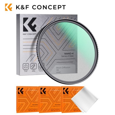 K&F CONCEPT Nano-K Black-Mist 1/8 Filter 82mm Black Promist 1/8 Filter 37-82mm