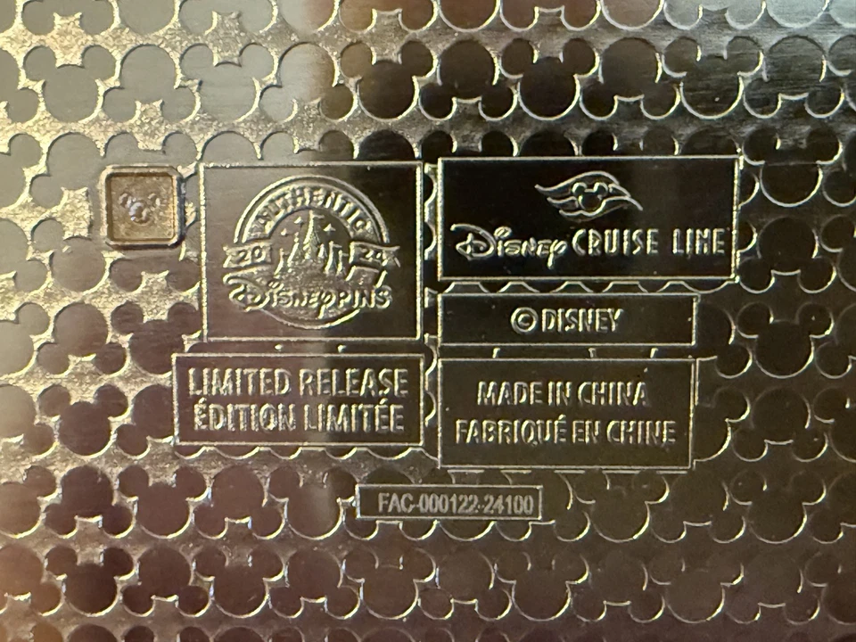 Disney Cruise Line DCL Treasure Exclusive Mosaic Tile Floor Jumbo LR Pin ~8” - Imagem 3 de 4