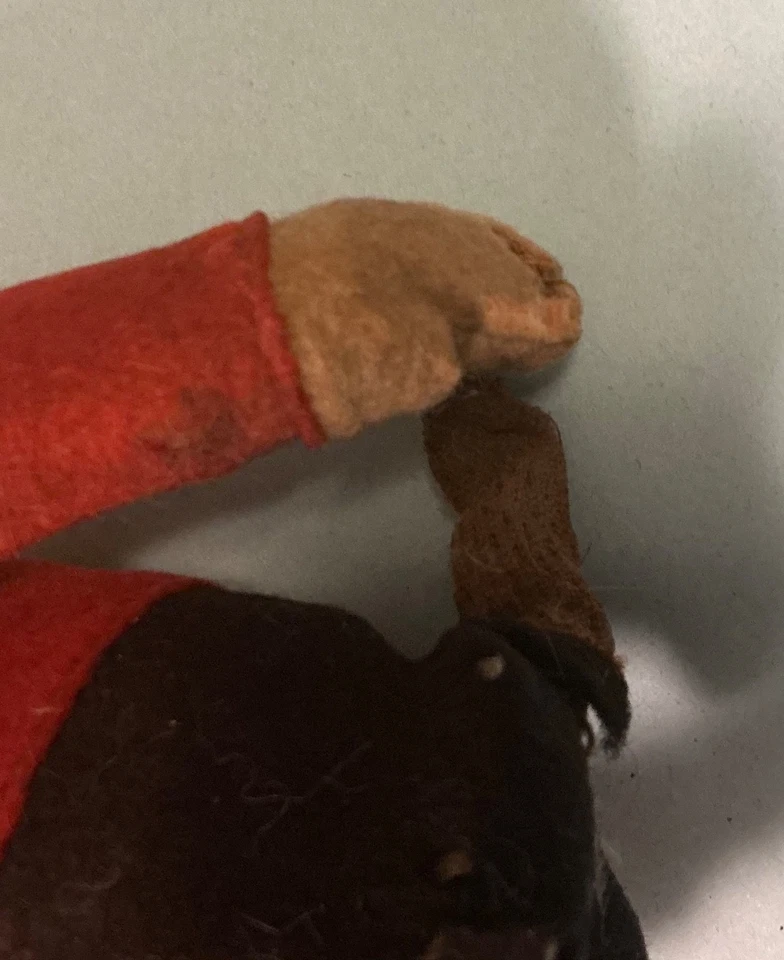 Antiguo Schuco Bellhop Sí No Mono Fieltro Estaño Mohair COMO ESTÁ Foto 4 de 4