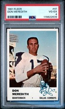 1961 FLEER #41 DON MEREDITH PSA 4