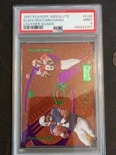 1997 Playoff John Elway, Reggie White,Moon Owens Leather Quads Case Hit PSA 9