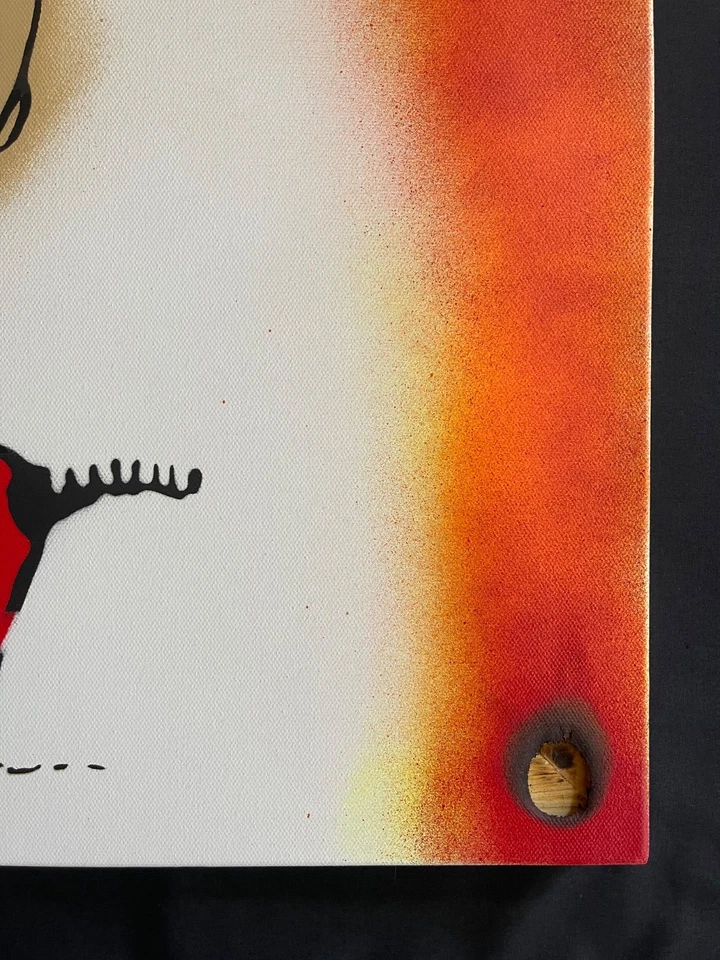 Pintura Banksy Rara Grande Dismaland 2015 con papeleo Foto 3 de 4