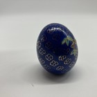 Vintage Cloisonné Enamel Owl Egg Blue - U23 — photo 3
