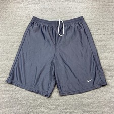 VTG Nike Dazzle Shiny Shorts Small Gray Baggy Basketball Y2K Swoosh USA Mens 90s