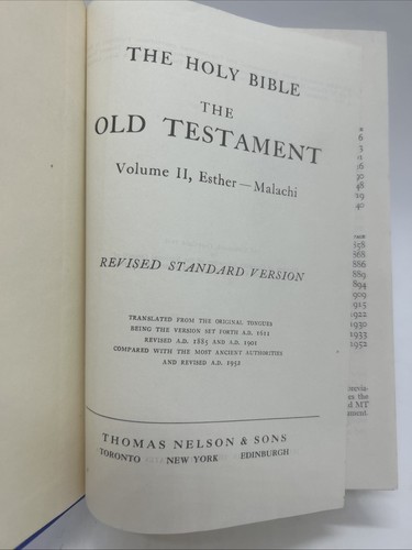 The Holy Bible, The Old Testament, Volume II *RSV *Nelson *1952 (AQ2) - Picture 5 of 14