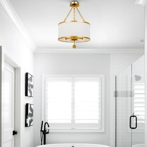 Broche 3-Light 14" Ceiling Light in Antique Gold - Picture 6 of 7