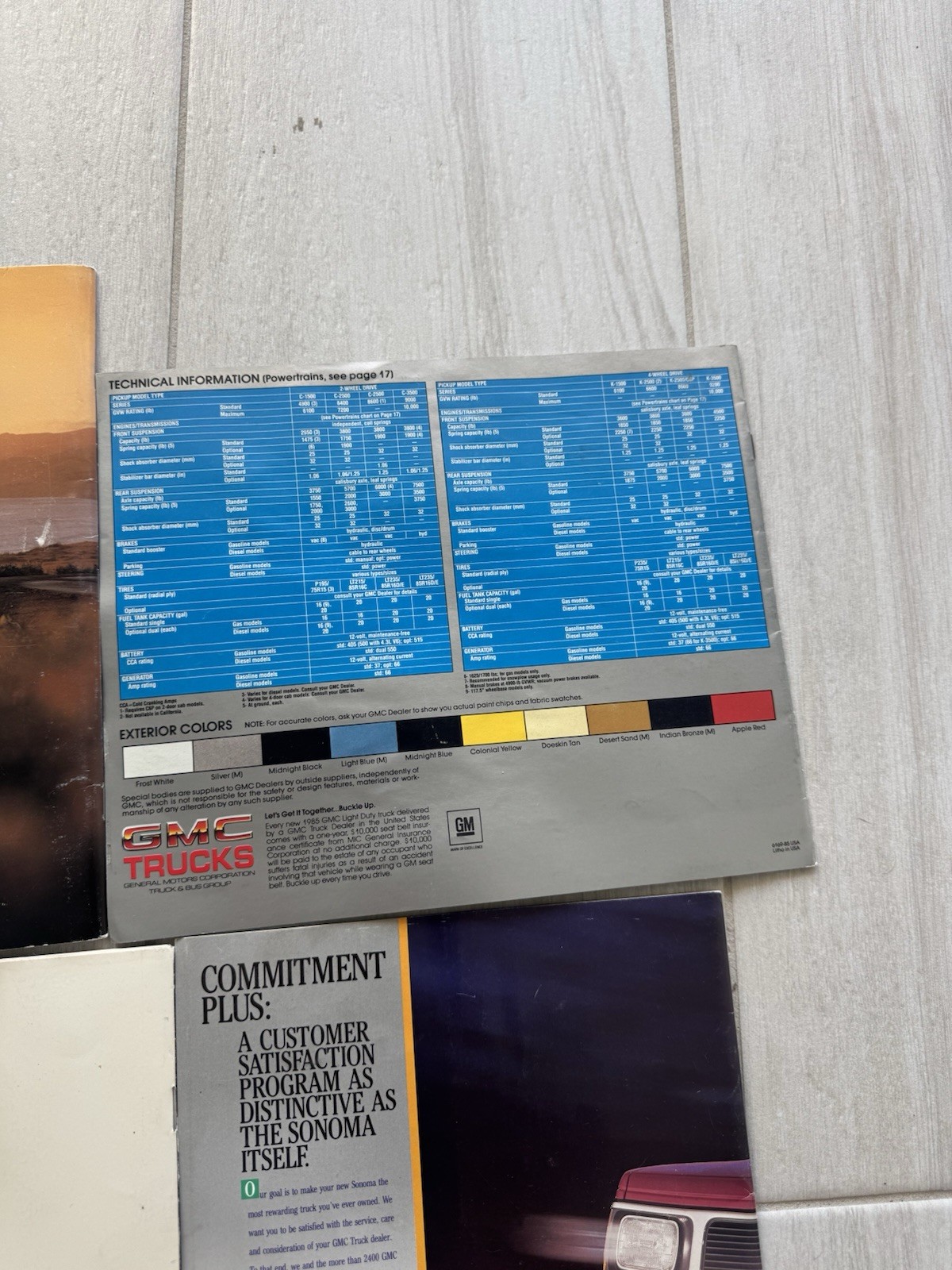 Vintage Car Brochures GMC Chevy Cadillac 1988–1992 Lot of 4