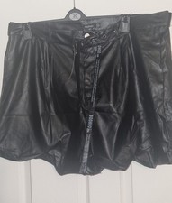 Ladies BooHoo PU Shorts Size 22