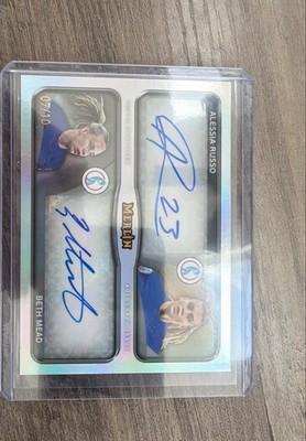 2025 Topps Merlin Women s Euro Alessia Russo Beth Mead /10 Dual Auto England SSP
