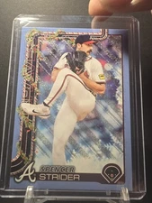 1103014 - 2025 Topps Holiday Spencer Strider Light Blue & White Glitter #H75