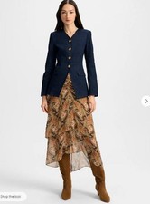 2025 NEW AUTHENTIC VERONICA BEARD Cynthia Tailored Denim Jacket 678