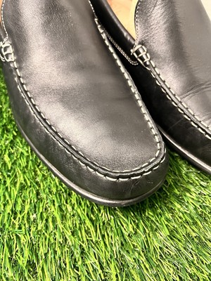 Ecco Men\'s Black Leather Slip-on Loafers Size 47 EUROPE Ecco Black Leather Slip on Loafer Shoe Size 47 EUR 13-13.5  main image 3