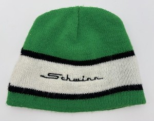 Vintage Rare 60s 70s Green & White Schwinn Sting Ray Krate Bike Wool Beanie Hat