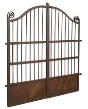 Biscottini Cancello Cancelletto in Ferro Pieno Robusto Anticato Decorativo