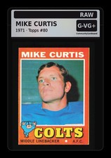 1971 Topps #80 Mike Curtis Baltimore Colts - Raw Card