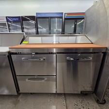 Continental SW48N12 48" Refrigerated Sandwich Prep Table w/ Left-Side Drawers