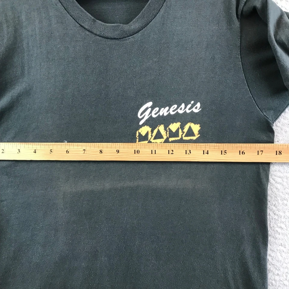 Camiseta De Colección Años 80 Genesis Mama Tour Negra Banda de Rock Concierto Camiseta Para Hombres Grande Foto 4 de 4