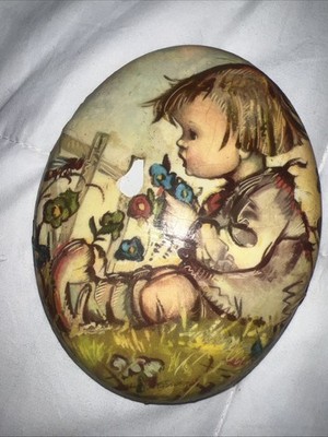 vintage Goebel Hummel oval wall plaque