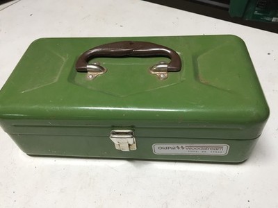 Vintage Metal 1960's Old Pal Woodstream Fish Handle Fishing Tackle Box |  eBay