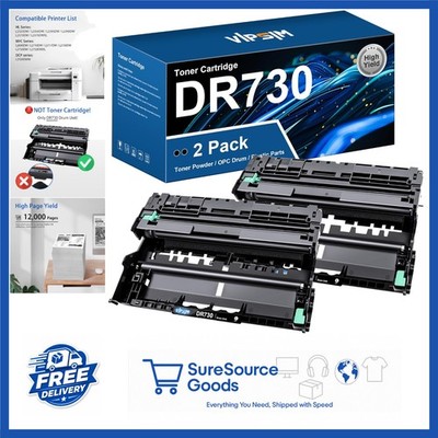 Laser Printer DR730 Drum Unit for MFC-L2750DW HL-L2390DW 2 Black