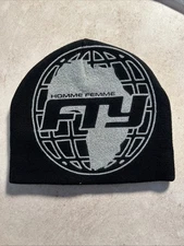 Homme Femme X FTY Diaspora Skully Cap Blk N Gray OS $70 Sold Out